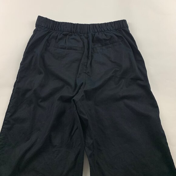 Banana Republic Black Linen Hayden Wide Leg Pull On Trouser Pant S - Picture 7 of 7